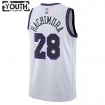 Maillot NBA Los Angeles Lakers 22 Rui Hachimura 28 Nike 2022-23 City Edition Blanc Swingman - Enfant